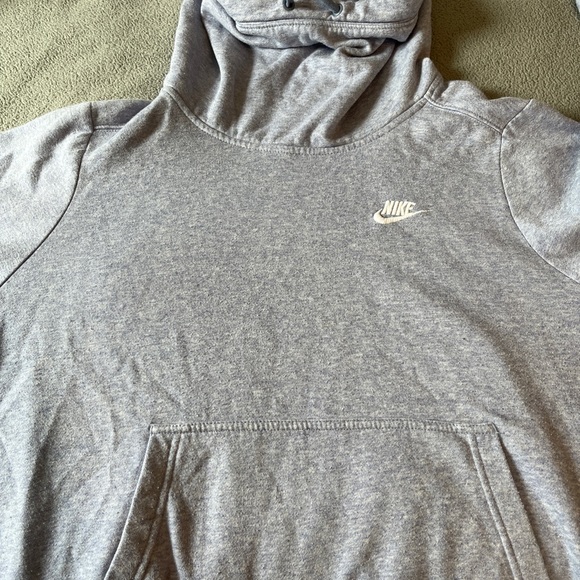 NIKE womens funnel neck hoodie. size-L . color - grayish/blue - Picture 4 of 7